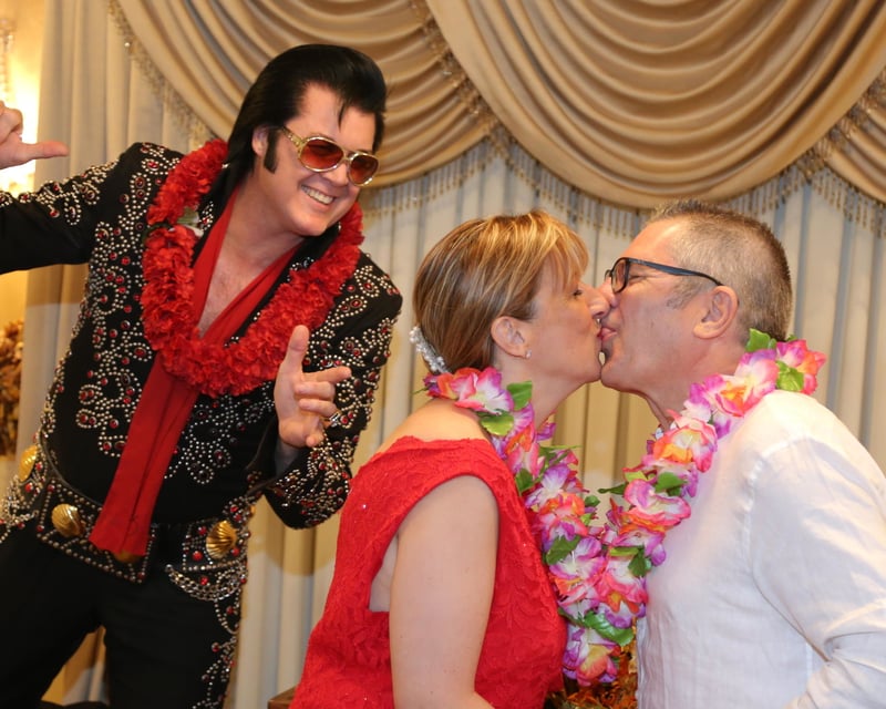 Blue Hawaii Elvis Wedding Ceremony in Las Vegas