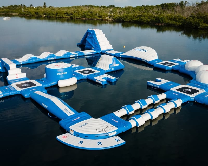 Floating Aqua Park Session in Grassy Key