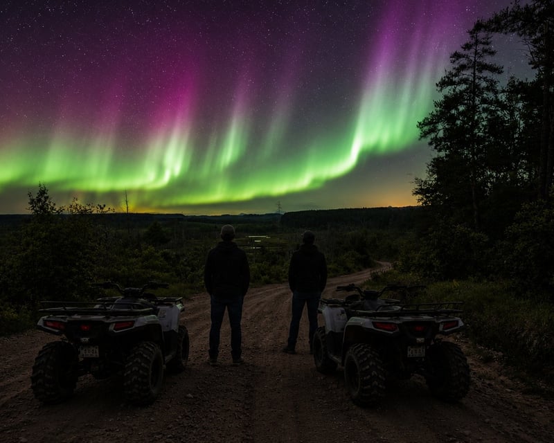 Self-Guided Aurora Borealis ATV Ride in Danbury, WI