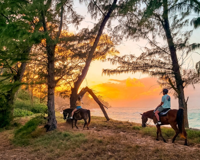 Private Sunset Horseback Ride on Oahu's North Shore
