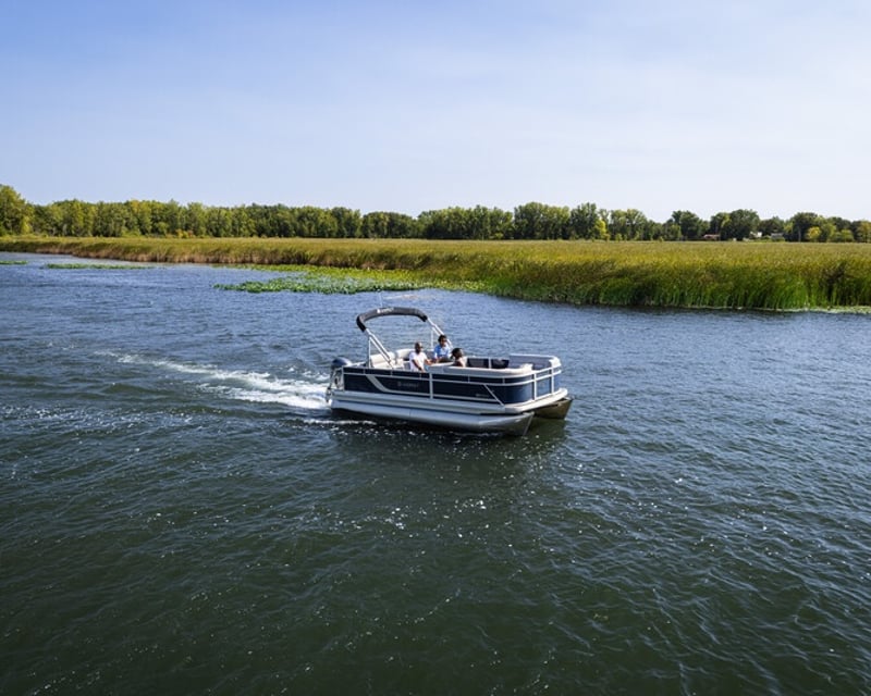 Cruise High Falls Flowage on an 18' Pontoon