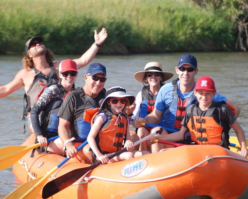 Raft Class II Rapids on the Weber River Near Park City