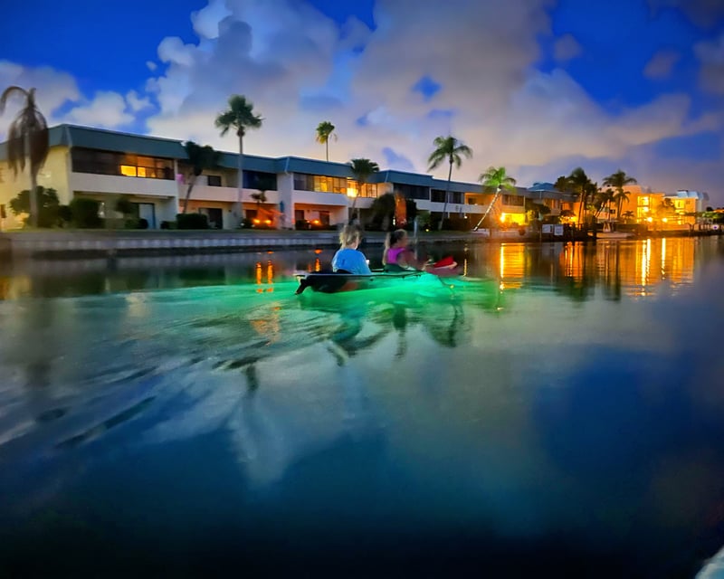 Nighttime LED Clear Kayak Tour in Treasure Island