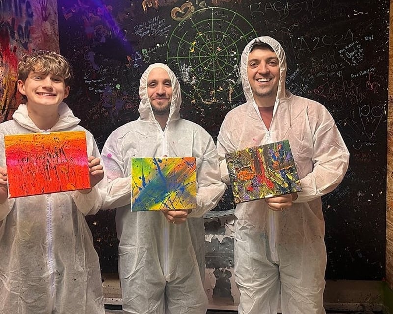 Blacklight Paint Splatter Session in Pearland