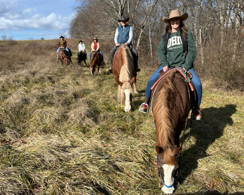 Woods & Meadow Horseback Trail Ride in New Plymouth, Ohio