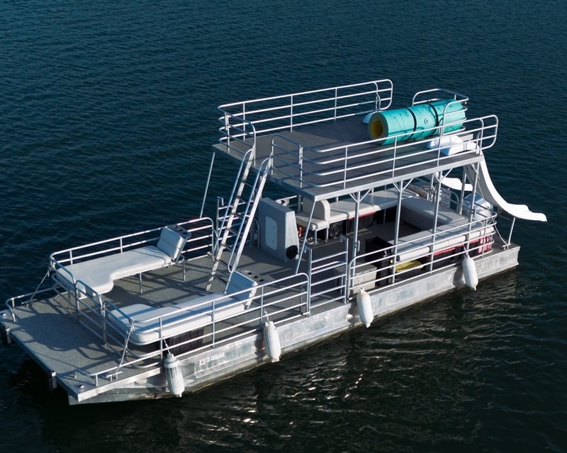 Captained Lake Travis Boat Charter with Dual Slides
