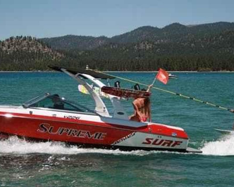 22' Wake Surf Boat Rental on Lake Tahoe