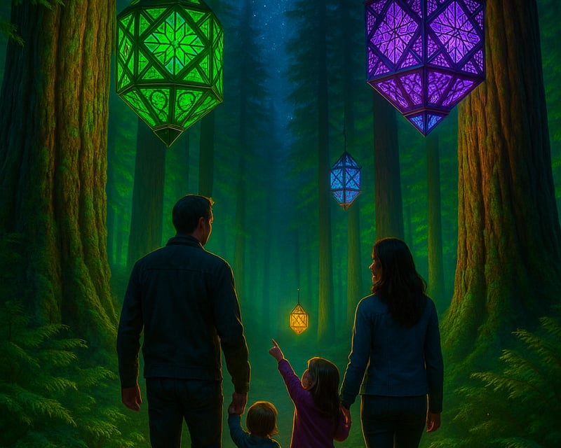 Nighttime Redwood Walk in Felton