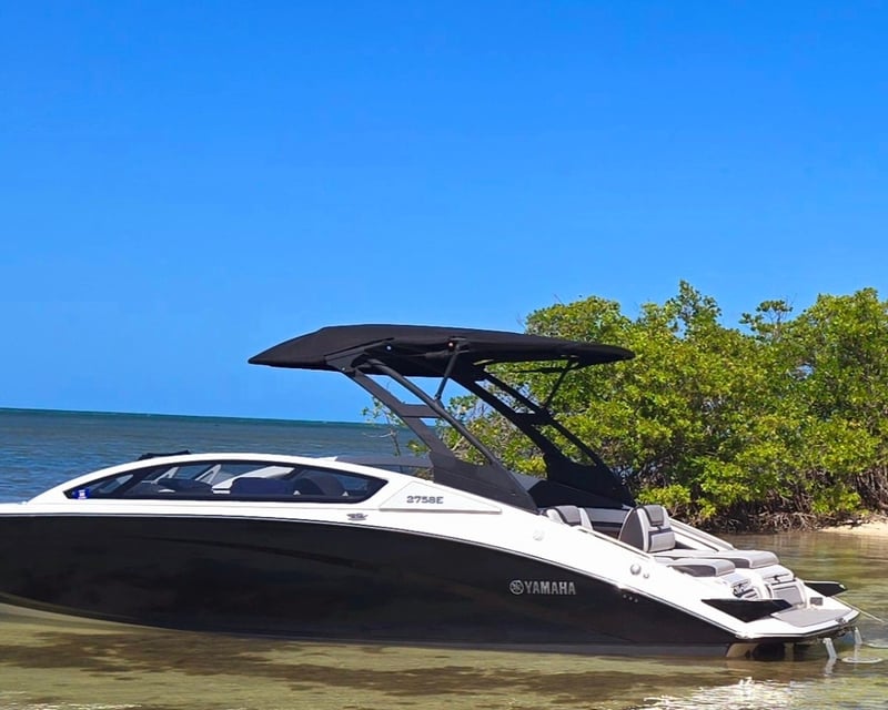 Private Sandbar Boat Charter in Key West on a 28' Jetboat