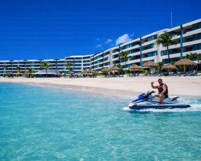 Jet Ski Rental Among Mega Yachts in Simpson Bay, St. Maarten