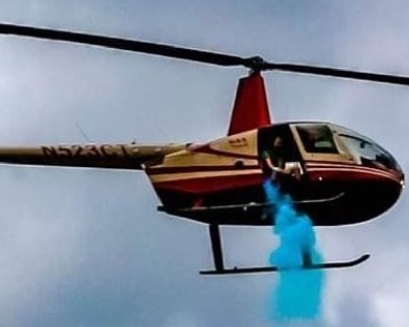 Helicopter Gender Reveal Powder Drop in Atlanta