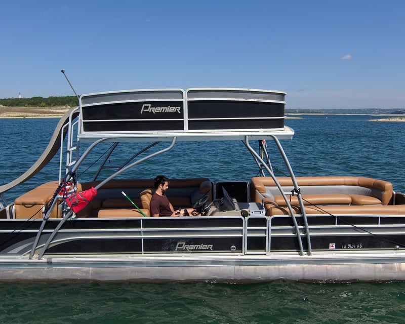 Captained Double Decker Boat with Slide on Lake Travis