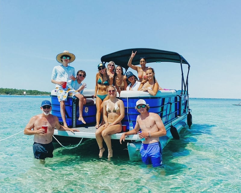 Fort Walton Beach Pontoon Boat Rental to Crab Island