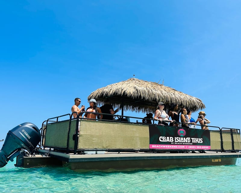 Tiki Party Boat Rental With Slide in Fort Walton Beach