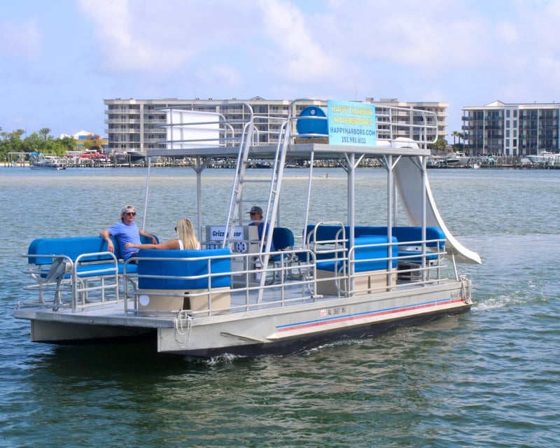 24' Double Deck Slide Boat Rental in Orange Beach