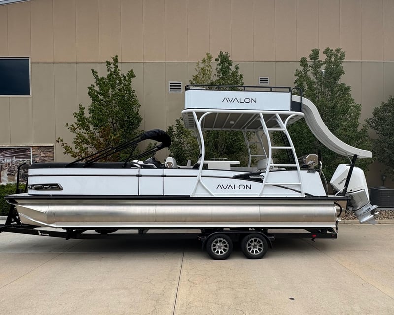 Double-Deck Pontoon Rental with Water Slide in Loveland