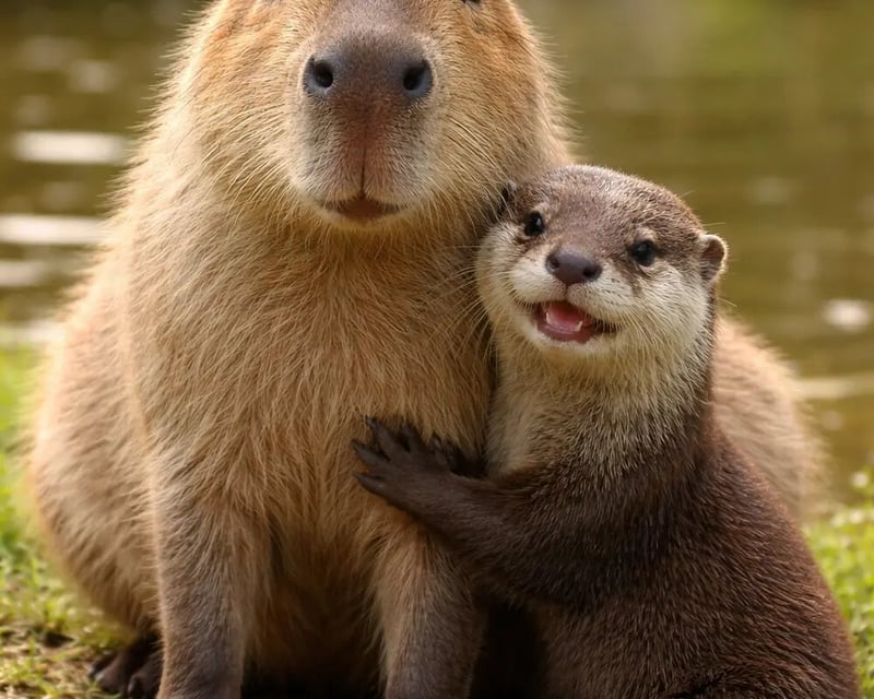 Up-Close Capybara & Otter Encounter in Alva