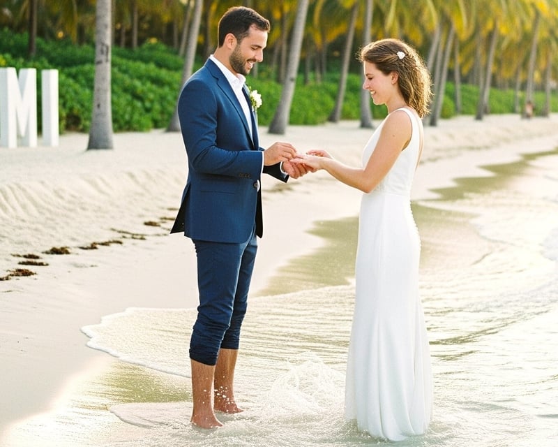 Miami Beach Vow Renewal Ceremony with Champagne Toast