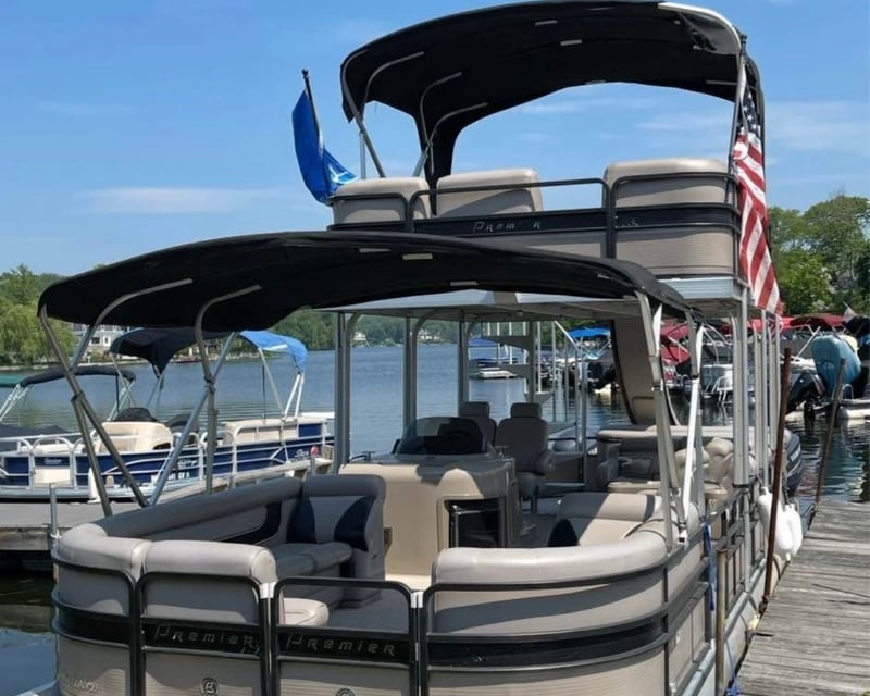 Double-Decker Party Boat with Water Slide on Lake Travis