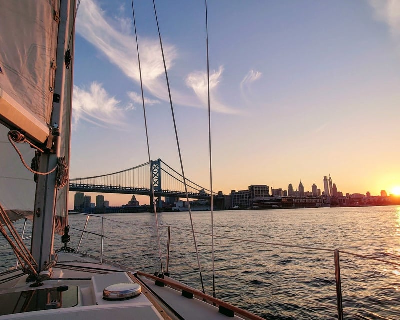 Sunset Sail on the Delaware River in Philadelphia