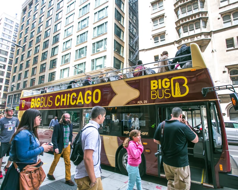 Hop-On Hop-Off Open-Top Bus Tour in Chicago