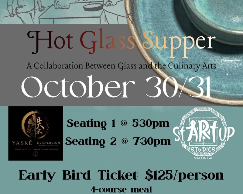 Multi-Course Dinner with Live Glassblowing in Macon
