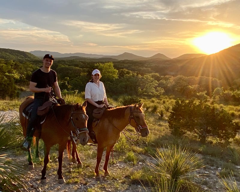 Sunset Horseback Ride in Hill Country State Natural Area