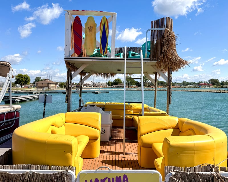 Tiki Pontoon Rental on Grand Lake