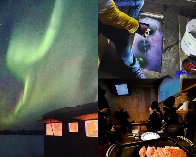 Northern Lights Ice Fishing & Fish Dinner near Fairbanks