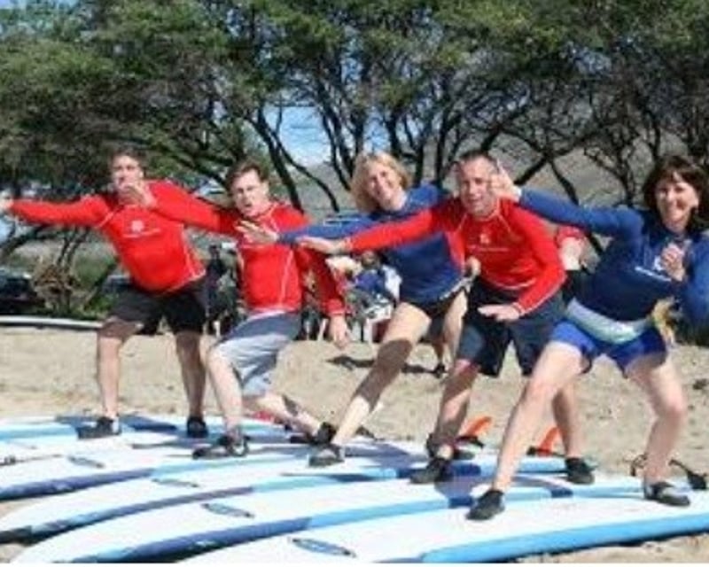 Group Surf Lesson at Kalama Park in Kihei