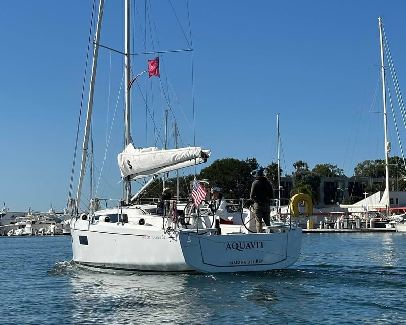 34' Sailboat Charter in Marina del Rey