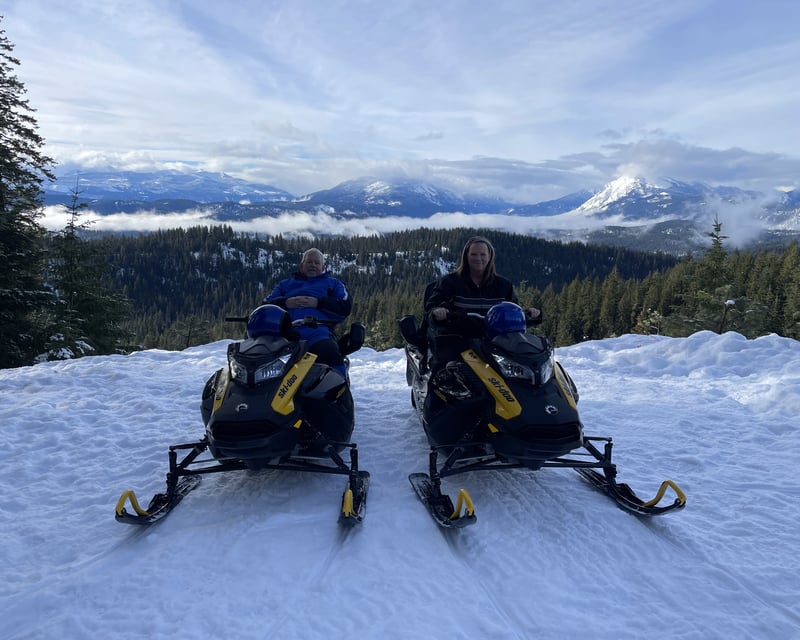 Guided Snowmobile Tour in the Cascade Mountains Near Leavenworth
