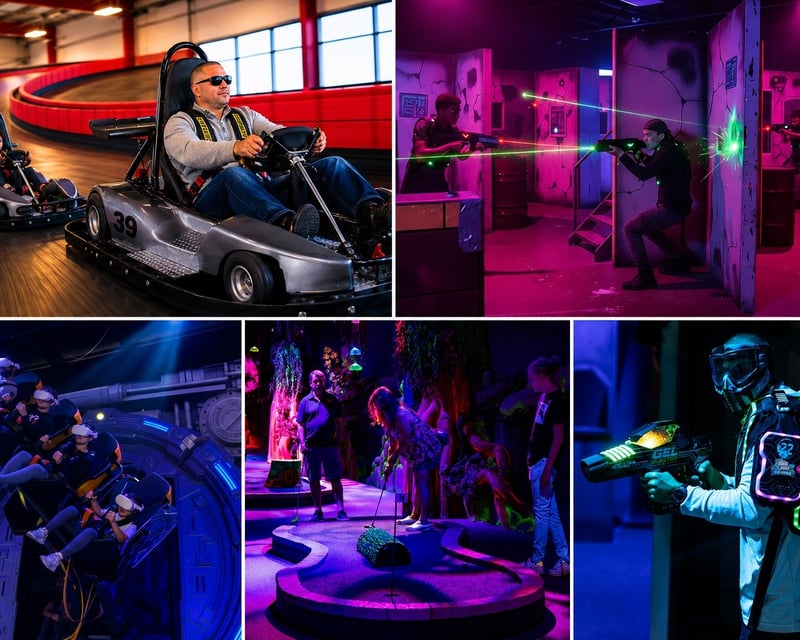 Go-Karts, VR & Laser Tag 5-Attraction Pass in Pigeon Forge