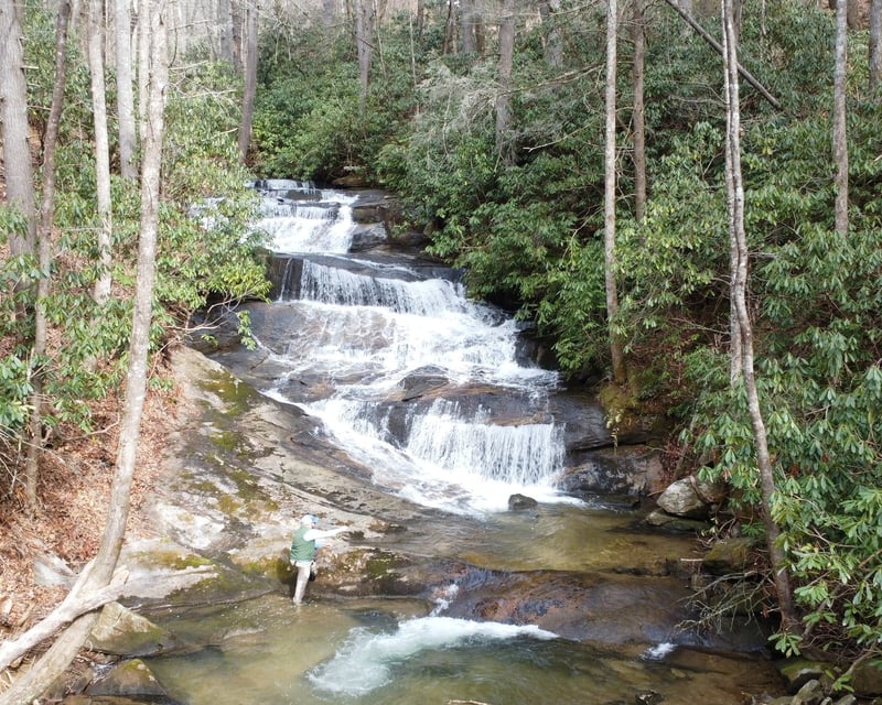 Private Creek Fly Fishing Trip with Waterfalls in Hendersonville
