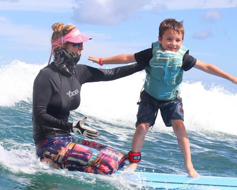 Private Tandem Surf Lesson for Kids 2-8 in Haleiwa