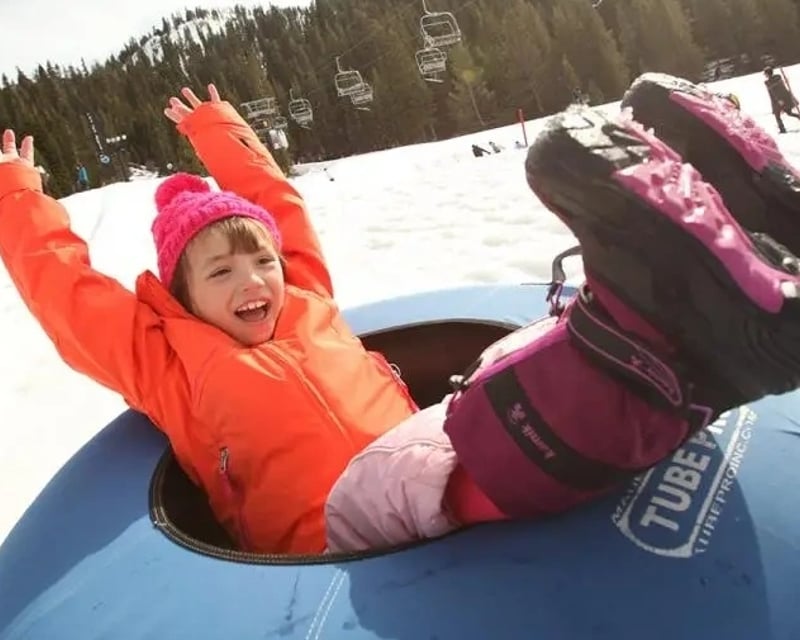 Family Snow Tubing at Dry Hill Ski Area in Watertown