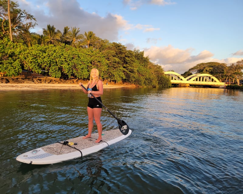 Sunset Paddleboard Tour on the Anahulu River in Haleiwa