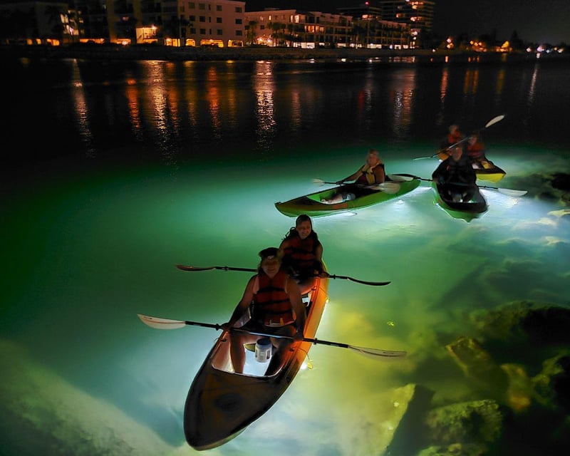 LED Glass Bottom Kayak Night Tour in St. Pete Beach