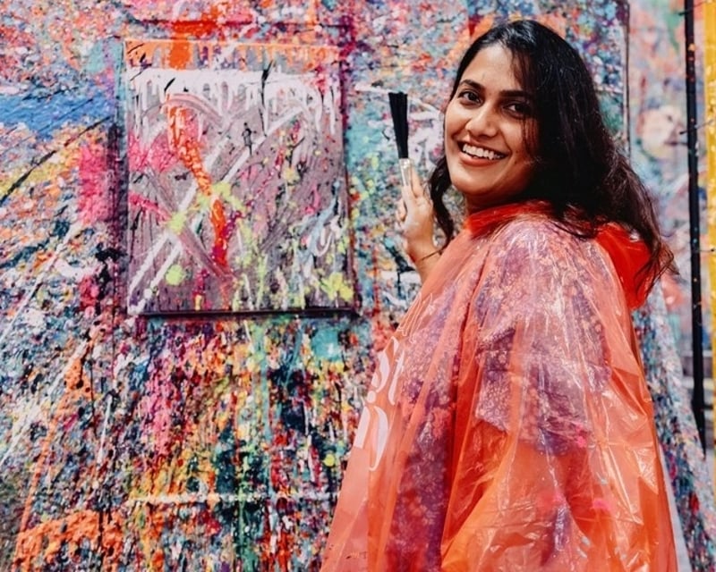 Summer Splatter Painting Class in Sandy Springs