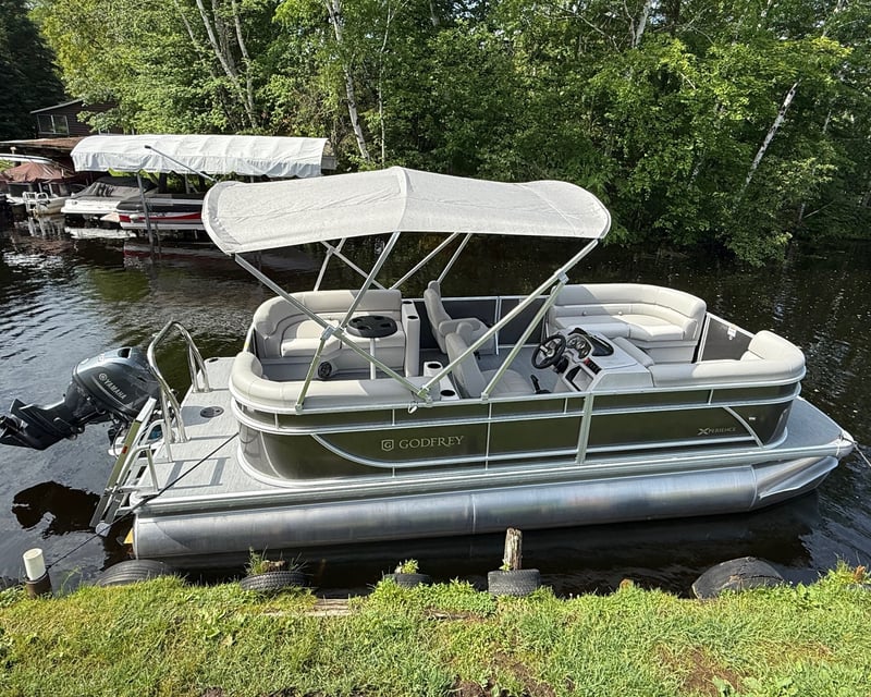 Cruise High Falls Flowage on a 21' Pontoon