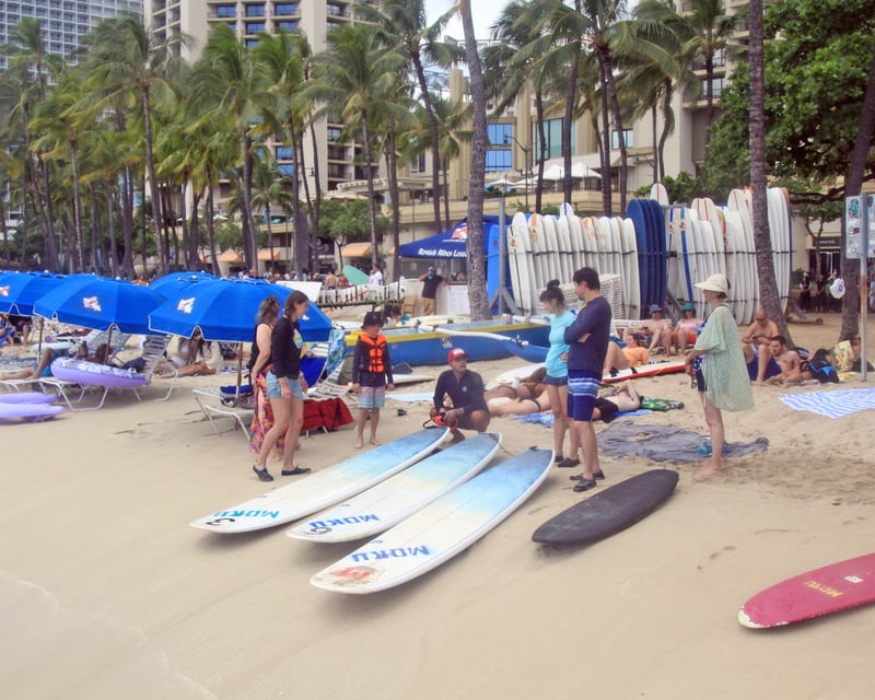 Private Group Surf Lesson in Honolulu