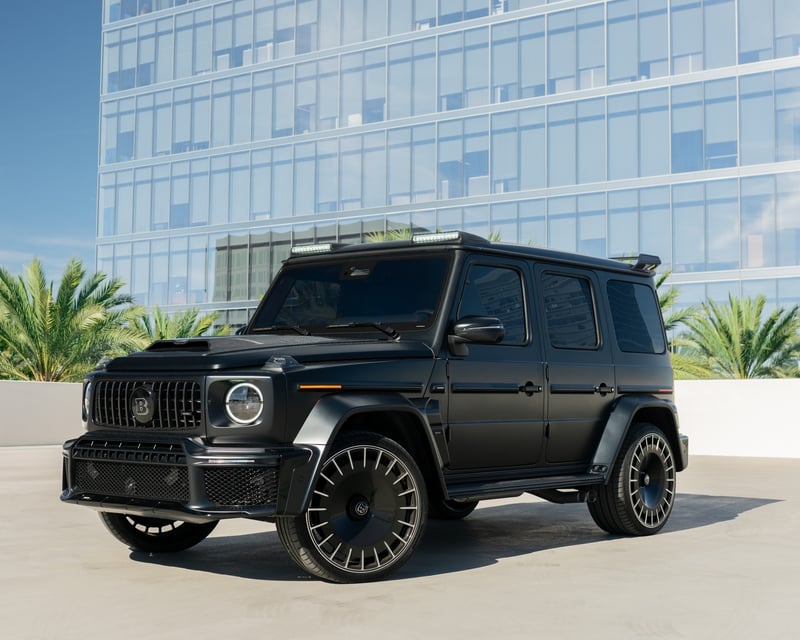 Matte Black Brabus G800 Luxury SUV Rental in Huntington Beach