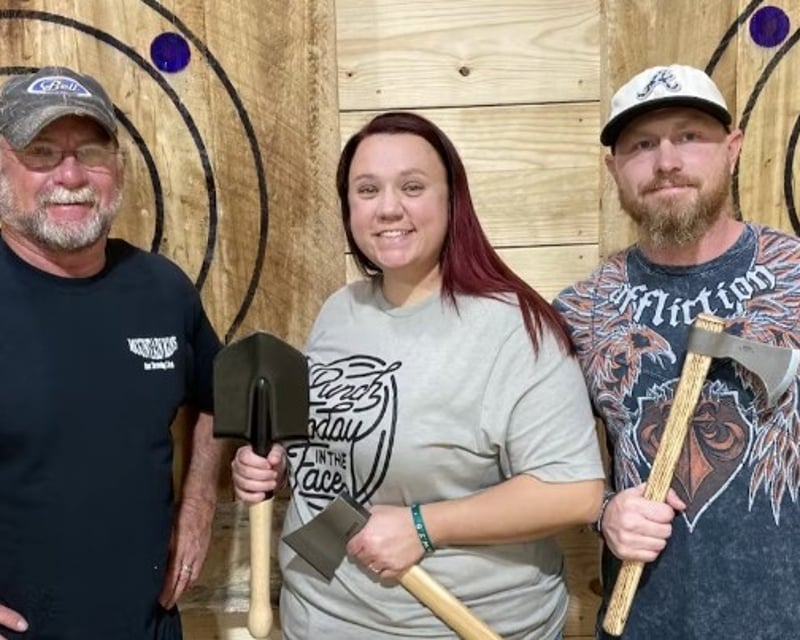 Coached Axe Throwing Lunch Session in Elk City