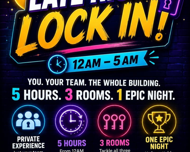 Private Overnight Escape Room Lock-In in New Smyrna Beach