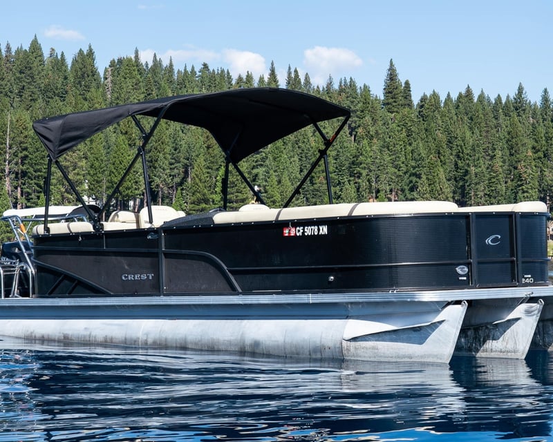 Private 24' Pontoon Charter with Driver on Lake Tahoe