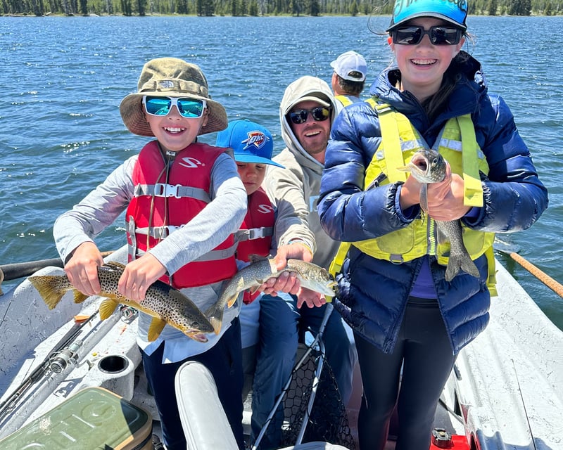 Family & Friends Drift Boat Fishing in Jackson Hole