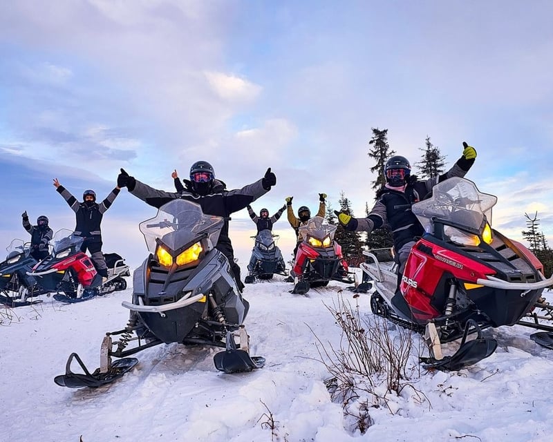 Full-Day Snowmobile & Ice Fishing Tour in Willow, Alaska