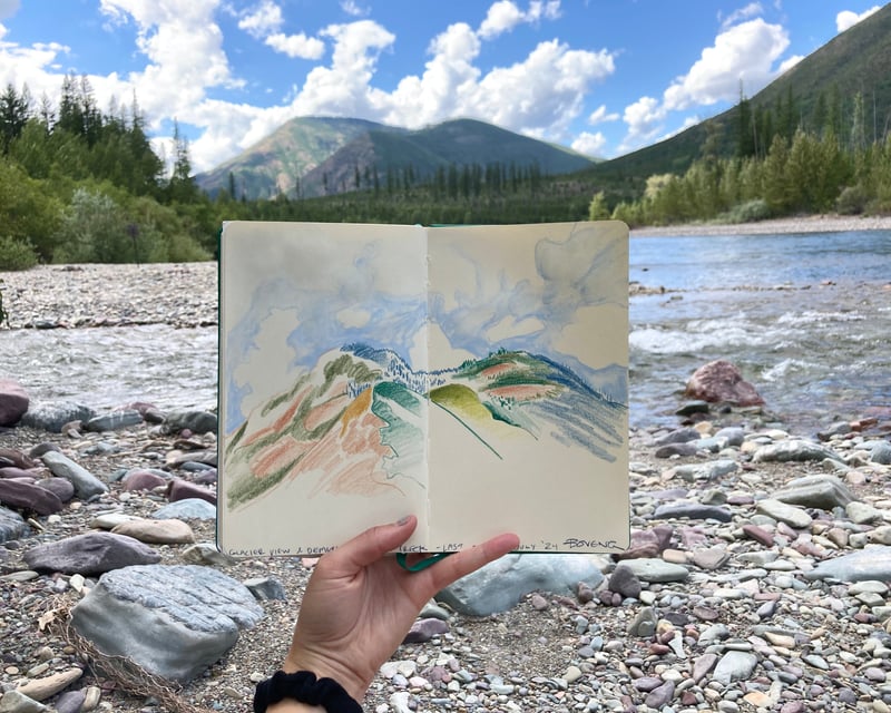 Plein Air Sketching Class in Glacier National Park