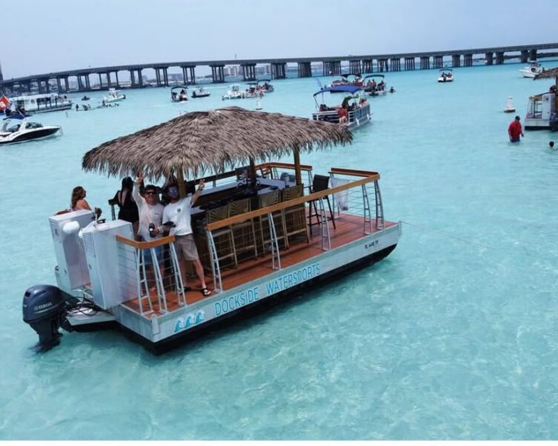 Tiki Boat Cruise to Crab Island in Destin