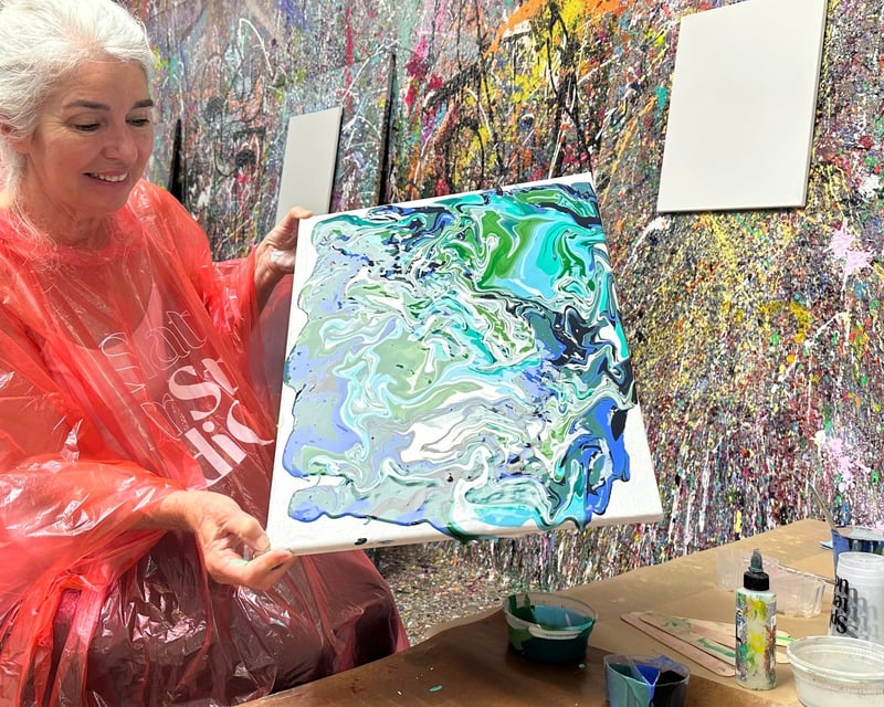 Pollock-Inspired Splatter & Pour Painting in Atlanta